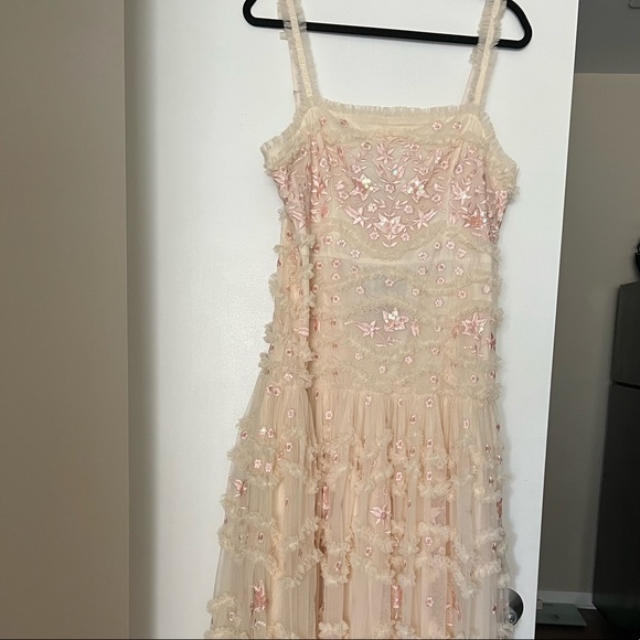 Needle and thread Lace hue dress US 12 boom floral gown - Picture 13 of 16